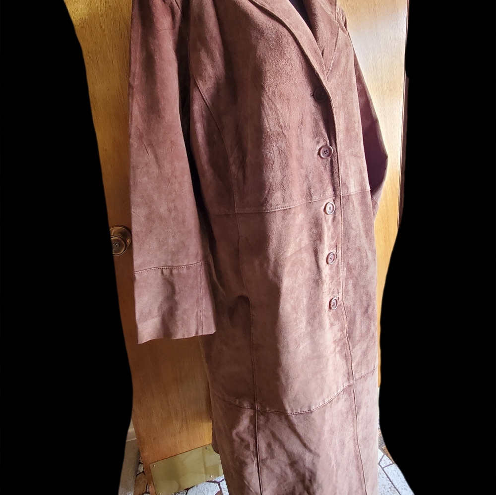 Vintage Bagatelle Suede/Leather Maxi Jacket